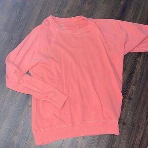 Aerie Coral Long Sleeve Sweatshirt